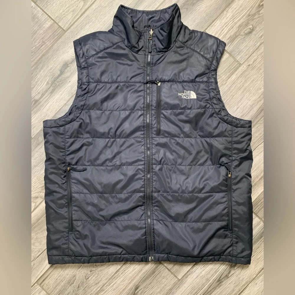 The North Face Mens Black Puffer Vest XL Quilted Full Zip Outdoor Gilet‎